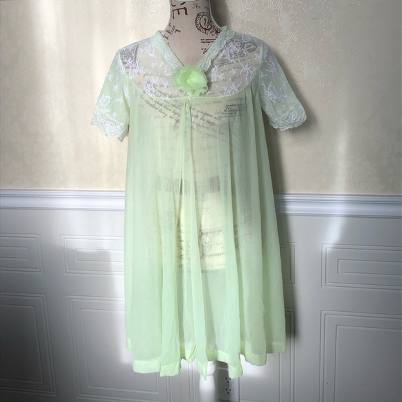 Vintage 1960’s Chiffon Lace Babydoll - Picture 1 of 8